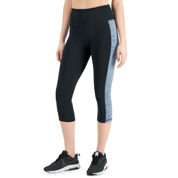 ID Ideology Women S Essentials Colorblocked Cropped Leggings Blue Size XX-Large - Picture 1 of 3